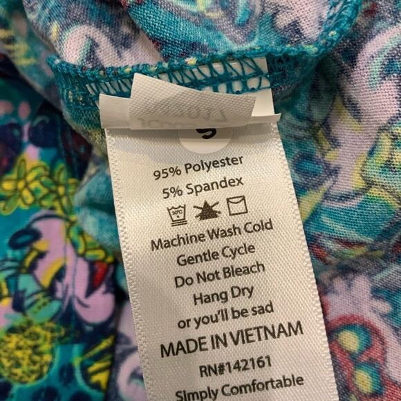 LuLaRoe Randy XS Minnie Mouse Multicolor Raglan Sleeve Baseball Top XS - Picture 10 of 11